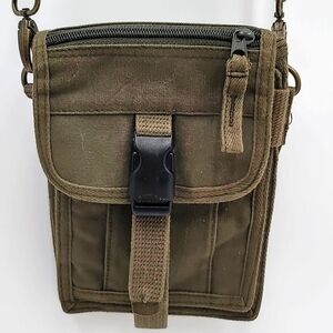PLUS SIZE CROSSBODY Military Army Green Pouch mini saddlebag canvas